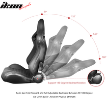 Load image into Gallery viewer, Universal Black Racing Seat with Dual Sliders PU Carbon Leather