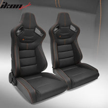 Load image into Gallery viewer, Universal Color Bezel Racing Seat Dual Slider PU Carbon Leather