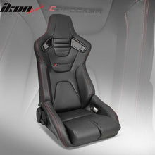 Load image into Gallery viewer, Universal Reclinable Bucket Racing Seat Dual Slider PU Carbon Leather