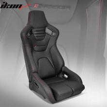 Load image into Gallery viewer, Universal Reclinable Bucket Racing Seat Dual Slider PU Carbon Leather