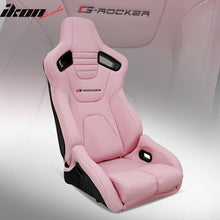 Load image into Gallery viewer, Universal Reclinable Bucket Racing Seat Dual Slider PU Carbon Leather