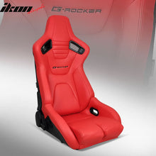 Load image into Gallery viewer, Universal Reclinable Bucket Racing Seat Dual Slider PU Carbon Leather