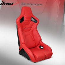 Load image into Gallery viewer, Universal Reclinable Bucket Racing Seat Dual Slider PU Carbon Leather