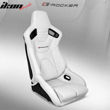 Load image into Gallery viewer, Universal Reclinable Bucket Racing Seat Dual Slider PU Carbon Leather