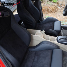 Load image into Gallery viewer, Universal 2x Reclinable Racing Seats Dual Slider Suede PU Carbon Leath