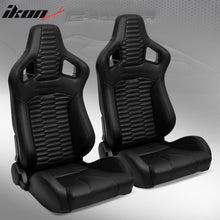 Load image into Gallery viewer, Universal X2 Reclinable Honeycomb Racing Seat + Dual Slider PU Leather