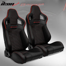 Load image into Gallery viewer, Universal X2 Reclinable Honeycomb Racing Seat + Dual Slider PU Leather