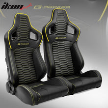 Load image into Gallery viewer, Universal X2 Reclinable Honeycomb Racing Seat + Dual Slider PU Leather
