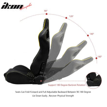 Load image into Gallery viewer, Universal X2 Reclinable Honeycomb Racing Seat + Dual Slider PU Leather