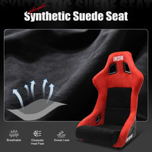 Load image into Gallery viewer, Universal Adjustable Bucket Racing Seats W/4 Point 2" Belt Harness Red