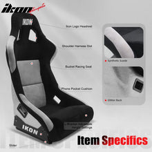 Load image into Gallery viewer, Universal Racing Bucket Seats W/ Slider 4 Point 3" Belt Harness Blue