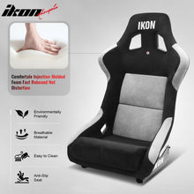Load image into Gallery viewer, Universal Racing Bucket Seats W/ Slider 4 Point 3" Belt Harness Gray