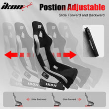 Load image into Gallery viewer, Universal Racing Bucket Seats W/ Slider 4 Point 3" Belt Harness Red