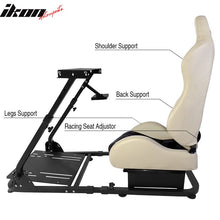 Load image into Gallery viewer, Black Gray Racing Steering Wheel Stand Logitech G29 Thrustmaster