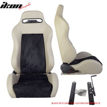 Load image into Gallery viewer, One Pair of Racing Seats Black Gray w/ Slider