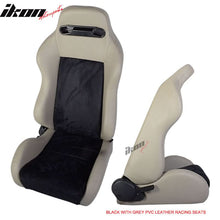 Load image into Gallery viewer, One Pair of Racing Seats Black Gray w/ Slider