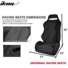 Load image into Gallery viewer, Universal Rco Cloth All Black Racing Seats(Pair)