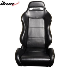 Load image into Gallery viewer, PVC BLK JDM Racing Seats Yellow Stitch Fits Honda(Pair)