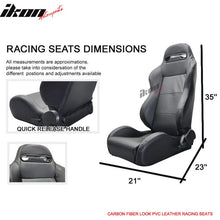 Load image into Gallery viewer, Universal Pair Of Racing Seats CF Print PVC Leather