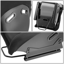 Load image into Gallery viewer, Universal Black Suede Racing Seat with Double Slider - FRP