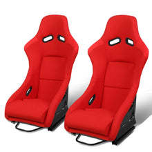 Load image into Gallery viewer, Racing Bucket Seat w/ Slider Red Fabric FRP