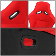 Load image into Gallery viewer, Racing Bucket Seat w/ Slider Red Fabric FRP