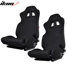 Load image into Gallery viewer, Universal JDM Style Black Racing Seats Cloth