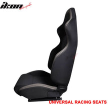 Load image into Gallery viewer, Universal JDM Style Black Gunmetal Racing Seats Cloth