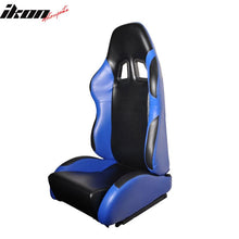 Load image into Gallery viewer, Universal Black Blue PVC Leather Passenger Side Racing Seats Slider