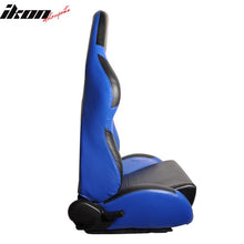 Load image into Gallery viewer, Universal Black Blue PVC Leather Passenger Side Racing Seats Slider