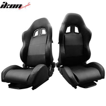 Load image into Gallery viewer, Universal RS Style Balck Racing Bucket Seats PVC Leather