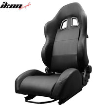 Load image into Gallery viewer, Universal RS Style Balck Racing Bucket Seats PVC Leather
