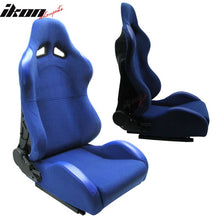 Load image into Gallery viewer, Universal JDM Sport Blue Racing Bucket Seats Cloth