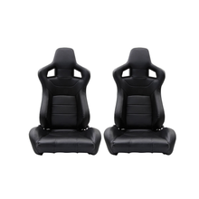 Load image into Gallery viewer, Universal JDM Sport XL Version 2 Black Racing Seats PVC Leather