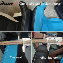Load image into Gallery viewer, Universal 2x Reclinable Racing Seats Dual Slider Suede PU Carbon Leath