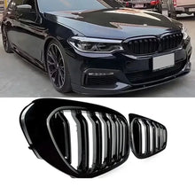 Load image into Gallery viewer, Gloss Black Double Slat Kidney Grille for BMW 5 Series G30 G31 520i 530i 540i M5 (2017–2020) – Front Racing Grilles Upgrade