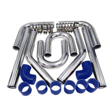 Load image into Gallery viewer, Universal 2.5" Aluminium Turbo Intercooler Piping Kit with Silicone Couplers, U-Pipe &amp; Stainless Steel T-Bolt Clamps