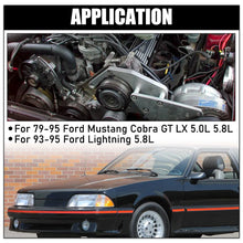 Load image into Gallery viewer, Ford Mustang Cobra / GT / LX &amp; Lightning Billet Aluminium Smog Air Pump Idler Bracket Delete Kit with Pulley 1979 - 1995 (5.0L / 5.8L)
