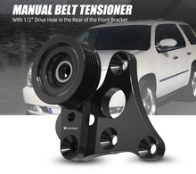Load image into Gallery viewer, GM LS Truck / SUV Billet Aluminum Manual Belt Tensioner with Pulley for 4.8L / 5.3L / 6.0L / 6.2L Vortec Engines (Gen III / Gen IV / Hummer H2 / H3 / Replaces 12554027 / 12580162 / 12609719)