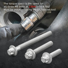 Load image into Gallery viewer, BMW Engine Oil Filter Housing Bolt Kit 3-Piece (M8 x 28mm / 43mm / 78mm) for N20 / N26 / N51 / N52 / N53 / N54 / N55 / S55 Engines (Replaces 11427540759 / 11427540758 / 11427540763)