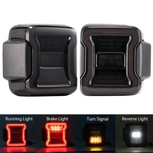 Load image into Gallery viewer, Jeep Wrangler JK 2007 - 2017 / JL 2018+ Smoked LED Tail Light Assembly with Turn Signal / Brake / Running / Reverse Functions (EU Version / Pair)