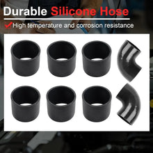 Load image into Gallery viewer, Universal 2.5" Aluminium Turbo Intercooler Piping Kit with Silicone Couplers, U-Pipe &amp; Stainless Steel T-Bolt Clamps