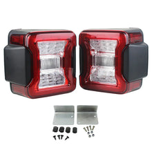 Load image into Gallery viewer, Jeep Wrangler JK 2007 - 2017 / JL 2018+ Smoked LED Tail Light Assembly with Turn Signal / Brake / Running / Reverse Functions (EU Version / Pair)