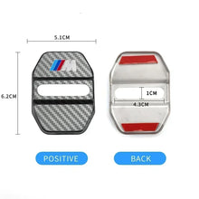 Load image into Gallery viewer, BMW Carbon Fiber Car Door Lock Cover Sticker Set (4-Piece) for E30 / E36 / E39 / E46 / E60 / E70 / E87 / E90 / E91 / F10 / F20 / F30