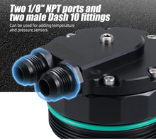 Load image into Gallery viewer, BMW M52 M54 Oil Filter Cap Adapter for External Oil Cooler (AN10 Ports)