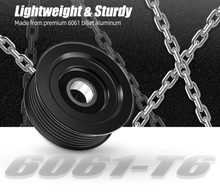 Load image into Gallery viewer, LS Series Billet Aluminum 6 Groove Tensioner Pulley 2.75" Diameter 73mm CNC Machined Universal