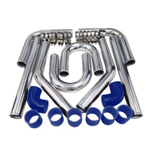 Load image into Gallery viewer, Universal 2.5" Aluminium Turbo Intercooler Piping Kit with Silicone Couplers, U-Pipe &amp; Stainless Steel T-Bolt Clamps