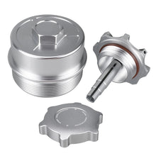 Load image into Gallery viewer, BMW 3 Series E36 E46 / 5 Series E39 / X3 E83 / X5 E53 / Z3 M52 M54 Billet Aluminum M-Style Engine Cap Set Oil Filler Filter Power Steering Coolant 1992 - 2006