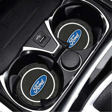 Load image into Gallery viewer, Ford Silicone Anti-Slip Car Coaster / Cup Mat for Focus MK2 / MK3 / MK4 / MK5, Fiesta MK7, Mondeo MK4 &amp; Fusion (1-2 Piece Set)