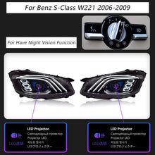 Load image into Gallery viewer, Mercedes-Benz S-Class W221 LED Headlight Assembly with DRL, Sequential Turn Signal &amp; High / Low Beam 2006 - 2013
